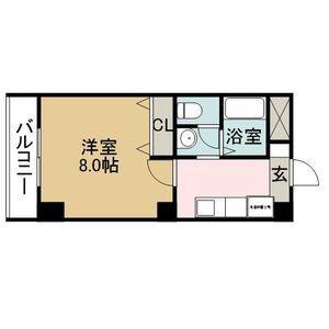 ルミエールE(1K/2階)の間取り写真