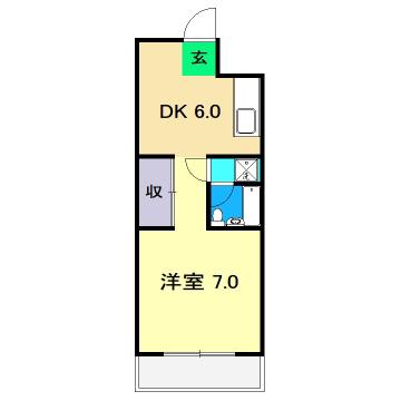 LB-1(1DK/5階)の間取り写真