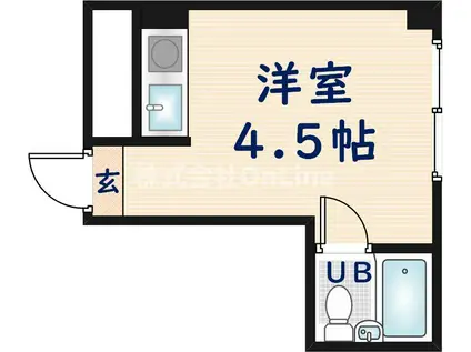 メビウス永和レジデンス(ワンルーム/3階)の間取り写真