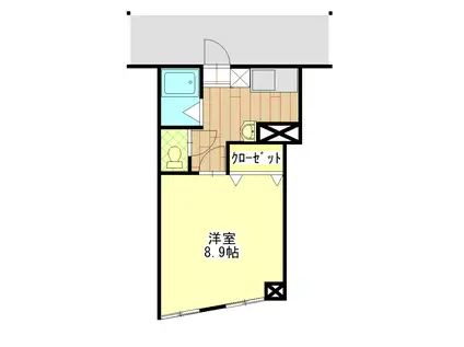 プティさくら野(1K/3階)の間取り写真