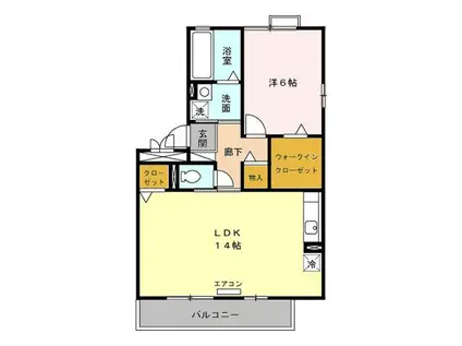 ロジュマンマエバラE(1LDK/3階)の間取り写真