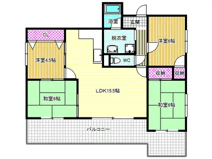 パレフラックス(4LDK/7階)の間取り写真