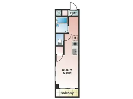 エスポワール錦(ワンルーム/3階)の間取り写真