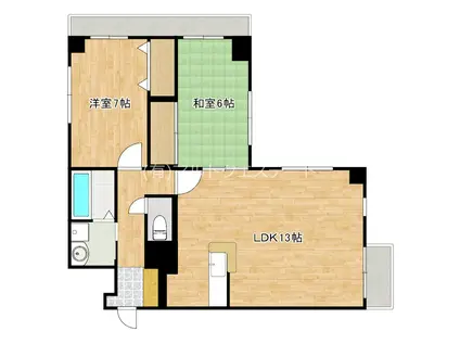 マンションパピィーズ(3LDK/3階)の間取り写真