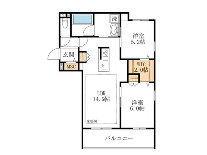 MAISON DERABLE 大宮(2LDK/3階)の間取り写真