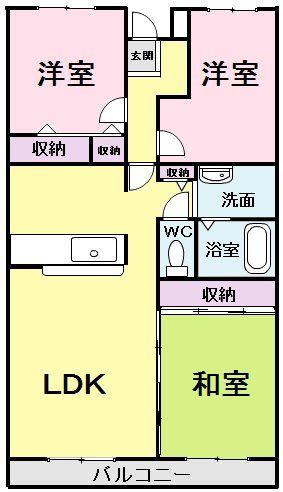 セリージェ彦根(3LDK/5階)の間取り写真