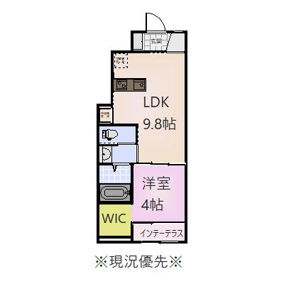 ベルソール(1LDK/1階)の間取り写真