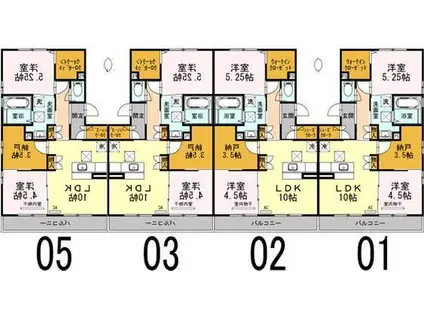 アーバン黒石(2LDK/1階)の間取り写真