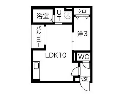 WARREN HOSHIZAKIII(1LDK/1階)の間取り写真
