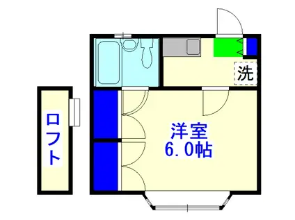 ローズアパート62番館(1K/1階)の間取り写真