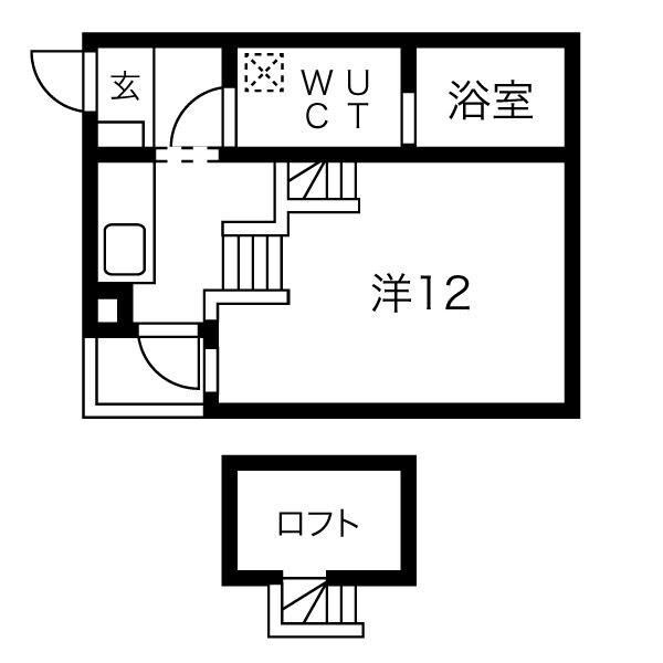 REX新栄(1SK/3階)の間取り写真