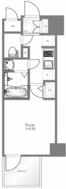 エステムプラザ横濱関内 4階階 間取り
