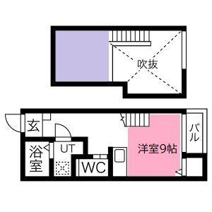 フレクール浄心(ワンルーム/2階)の間取り写真