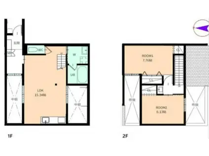 今出川コートハウス(2LDK/1階)の間取り写真