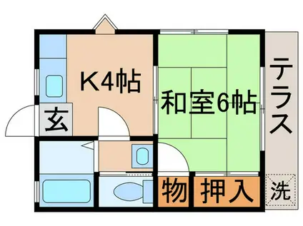 メゾンヒロ(1K/1階)の間取り写真