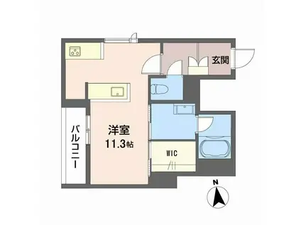 グランメゾン天神(ワンルーム/2階)の間取り写真