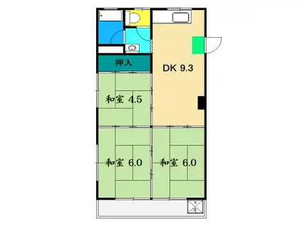 TBコーポ(3DK/3階)の間取り写真