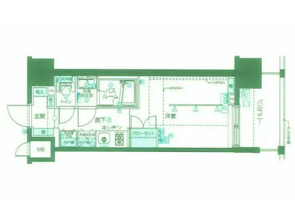 ズーム品川南(1K/12階)の間取り写真