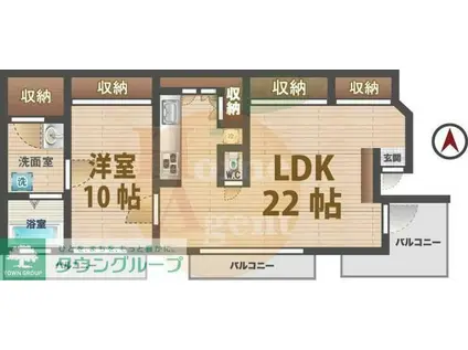 シャトー阿佐ヶ谷(1LDK/3階)の間取り写真
