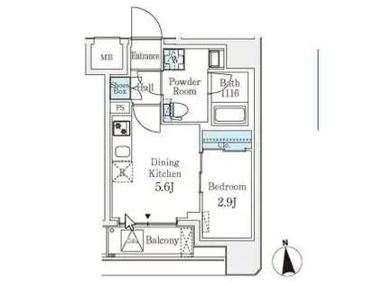 クラリティア文京湯島(1DK/4階)の間取り写真