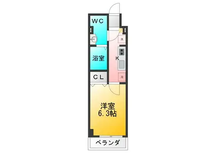 ピアコートTM上石神井 弐番館(1K/1階)の間取り写真