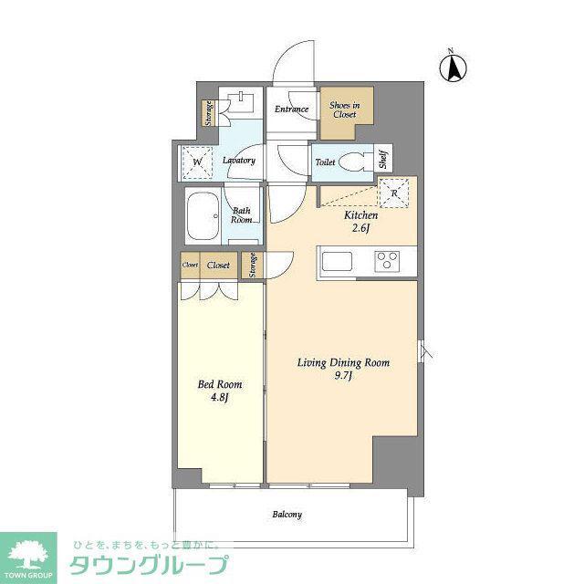 ラティエラ大鳥居(1LDK/8階)の間取り写真