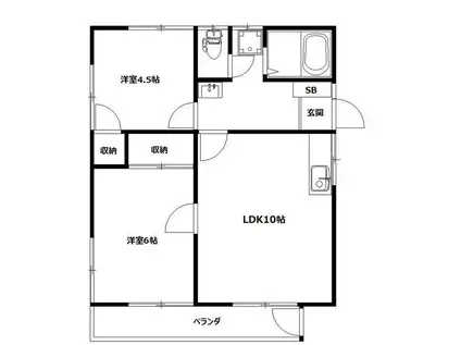 MIKI・HOUSE(2LDK/1階)の間取り写真