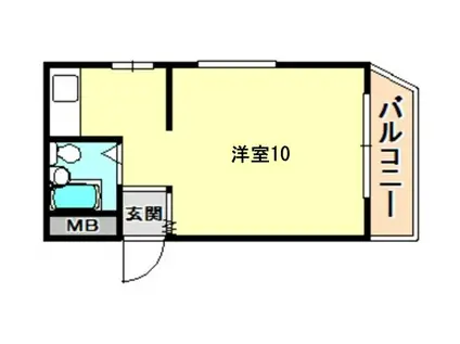 千代第一ビル(ワンルーム/3階)の間取り写真