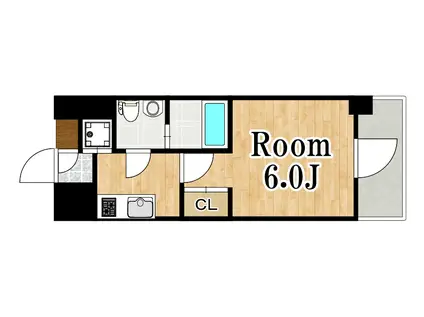 エスリード大阪シティノース(1K/6階)の間取り写真