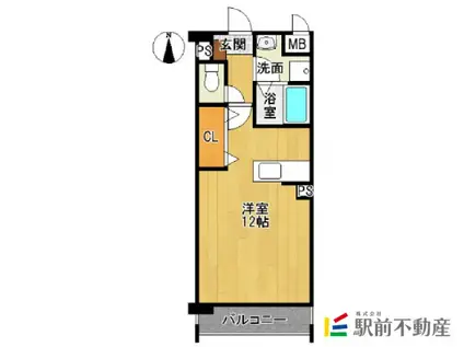 コーキ夢咲(ワンルーム/2階)の間取り写真