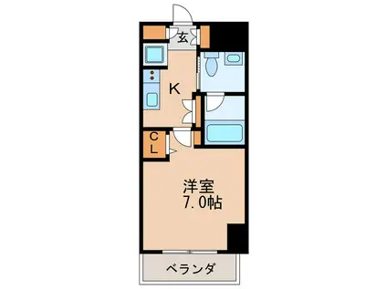 リヴシティ栄(1K/6階)の間取り写真