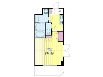 アーデン江坂III(1K/4階)の間取り写真