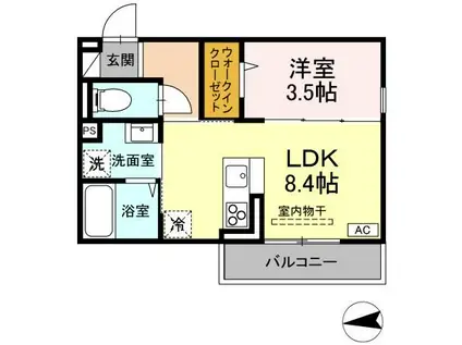 ロイヤルステージ横浜町(1LDK/2階)の間取り写真