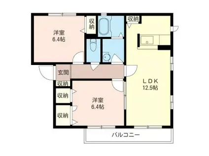 GRANDCASAI(2LDK/2階)の間取り写真