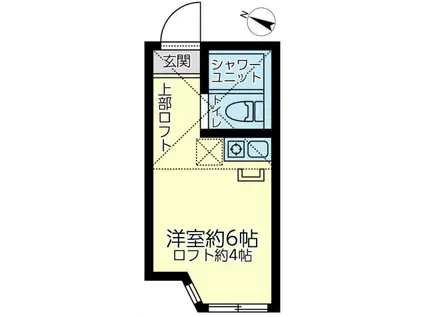 ラロシェル石川町(ワンルーム/1階)の間取り写真