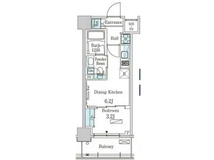 パークアクシス大塚ガーデンスクエア(1DK/7階)の間取り写真
