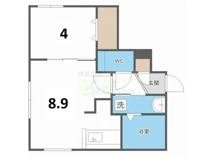 GARE美園(1LDK/1階)の間取り写真