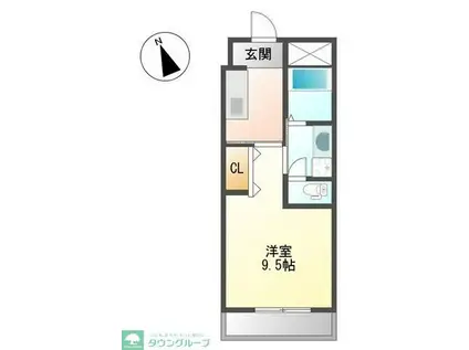 AK HEIM JOY-FULL(1K/1階)の間取り写真