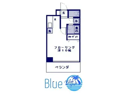 安藤ビル(1K/3階)の間取り写真