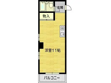 マンションV2(ワンルーム/5階)の間取り写真