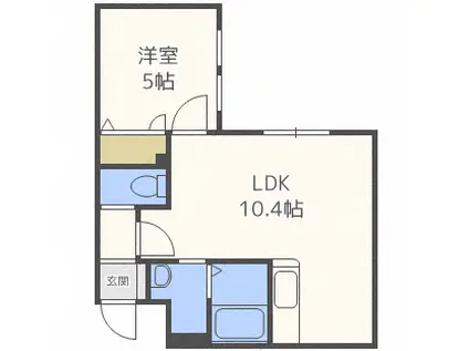 DEAREST(1LDK/4階)の間取り写真