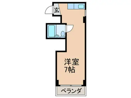 クイーンレジデンス(ワンルーム/3階)の間取り写真