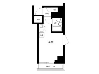 グレイス蒲田(ワンルーム/5階)の間取り写真