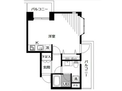 サニープレイス(ワンルーム/1階)の間取り写真