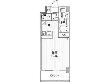 LA DOUCEUR南茨木(ワンルーム/5階)の間取り写真