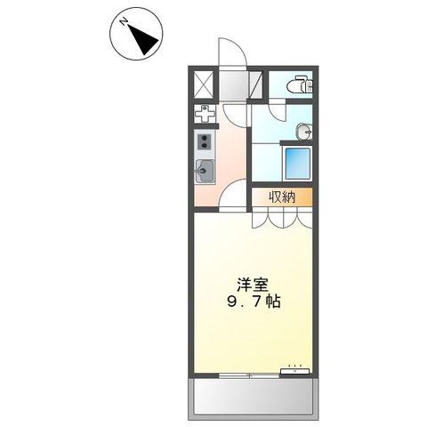 サニーインプレスII(1K/1階)の間取り写真