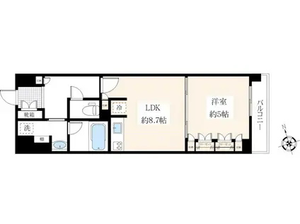 日神デュオステージ西荻窪(1LDK/3階)の間取り写真