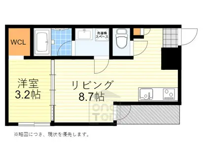 MOVE吹田サウス(1LDK/2階)の間取り写真