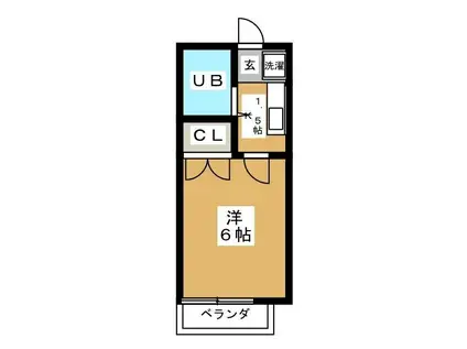 マ メゾン SETAGAYA(1K/1階)の間取り写真