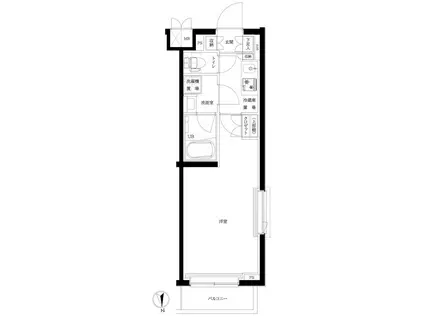 ルーブル聖蹟桜ヶ丘(1K/2階)の間取り写真